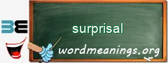 WordMeaning blackboard for surprisal